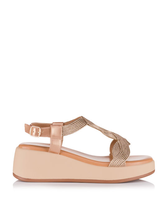 Seven Leather Women's Sandals with Ankle Strap Pink
