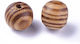 Wooden Craft Beads Brown 40pcs 18mm