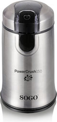 Sogo Electric Coffee Grinder 150W for 50gr Beans Silver Sogo Electric Coffee Grinder 150W for 50gr Beans Silver