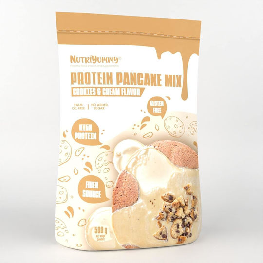 Nutriyummy Protein Pancakes Mix Χωρίς Γλουτένη με Γεύση Cookies & Cream 500gr