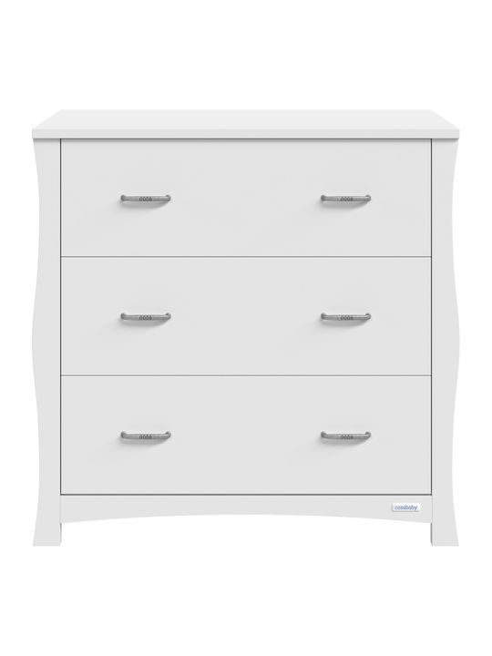 London Baby Dresser with 3 Drawers Ecru 94x50x91cm