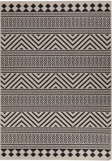 Royal Carpet Flox 7525W Χαλί Ορθογώνιο Καλοκαιρινό Ψάθινο Black 67x140cm