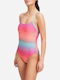 Sportlicher Badeanzug Fuchsie