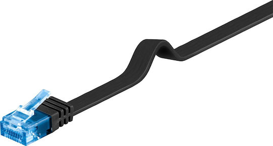 Goobay Flat U/UTP Cat.6a (Gigabit) Network Cable Ethernet 10m Black