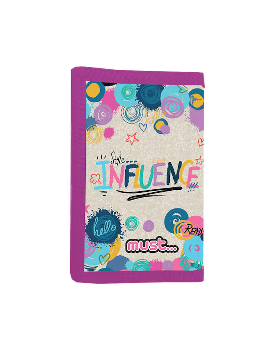 Must Kids Wallet with Velcro Pink Influence 000584744