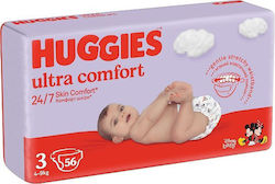 Huggies Ultra Comfort Jumbo Tape Diapers No. 3 for 4-9 kg 56pcs