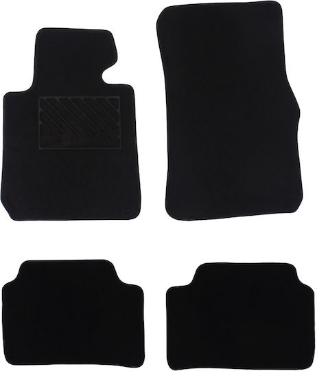 Autopataki Set of Front and Rear Mats 4pcs for BMW Series 1 2011 2019 Black