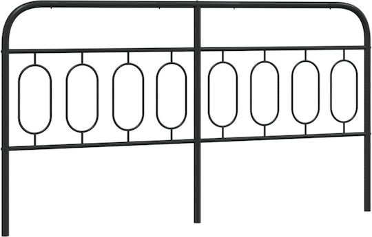 vidaXL Metal Bed Headboard Black 187x100cm