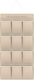 Tpster Fabric Hanging Storage Case For Clothes in Beige Color 88x45x88cm 1pcs