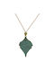 Cord Necklace with Leaf