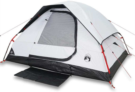 vidaXL Campingzelt Igloo Weiß mit Doppeltuch für 4 Personen 274x213x150cm