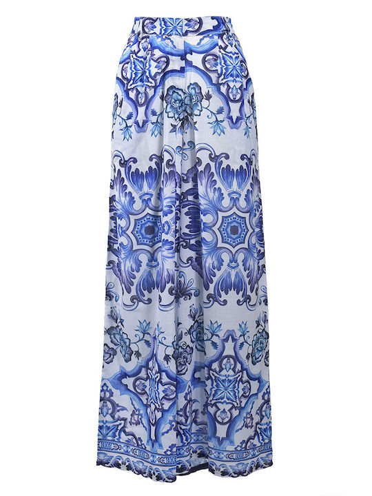 Damen Stoff Hose Blue
