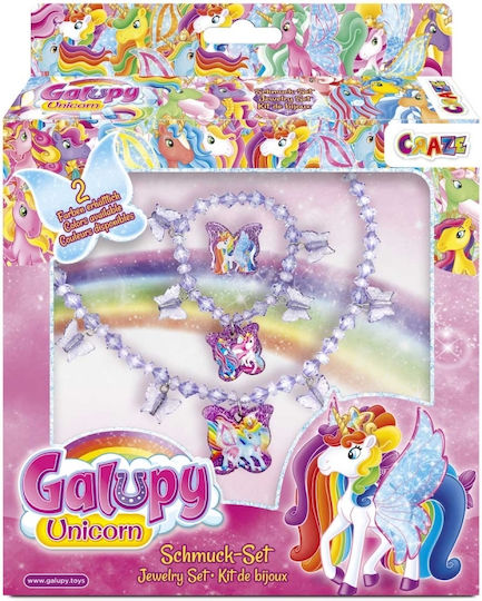 Set de bijuterii pentru copii Craze Galupy Unicorn 3 piese