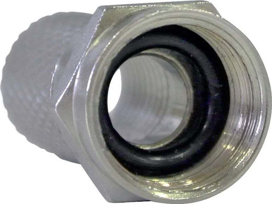 TelForceOne Plug F-Connector 100pcs Silver (RTV003154)