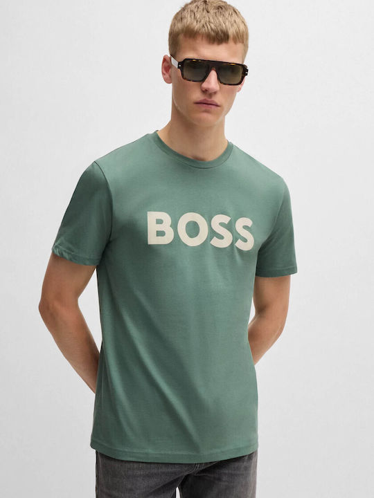 Hugo Boss T-shirt Bărbătesc cu Mânecă Scurtă Open Green