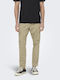 Herrenhose Cargo Elastisch Verjüngt Beige