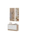 Vern Entry Furniture with Mirror / Hanger & Shoe Rack Sonoma White 80x27x190cm