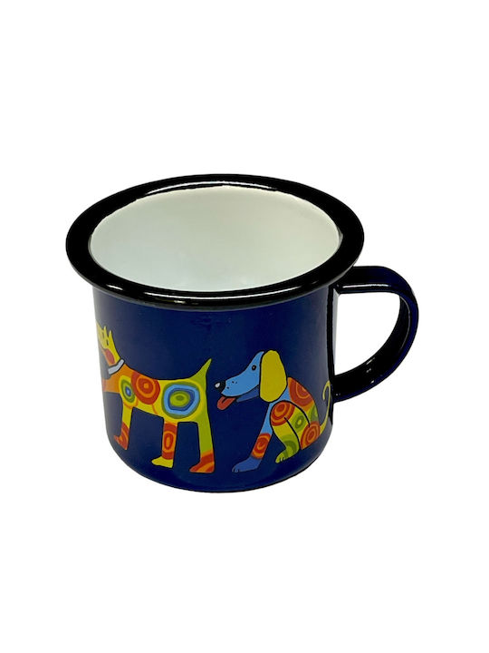 Tasse Emaille Blau 1Stück 7002