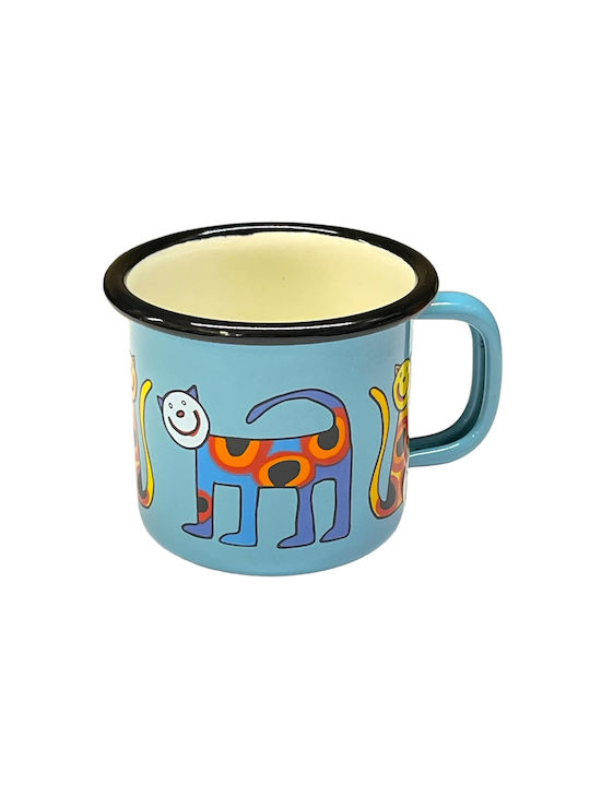 Tasse Emaille Blau 1Stück 7002