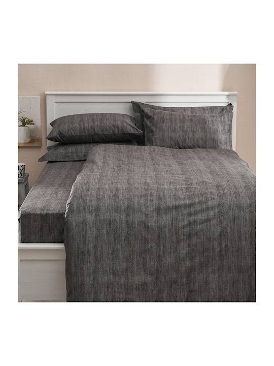 Charalambidis Textiles Κουβερλί Μονό από Βαμβάκι & Πολυεστέρα Μαύρο 160x230cm
