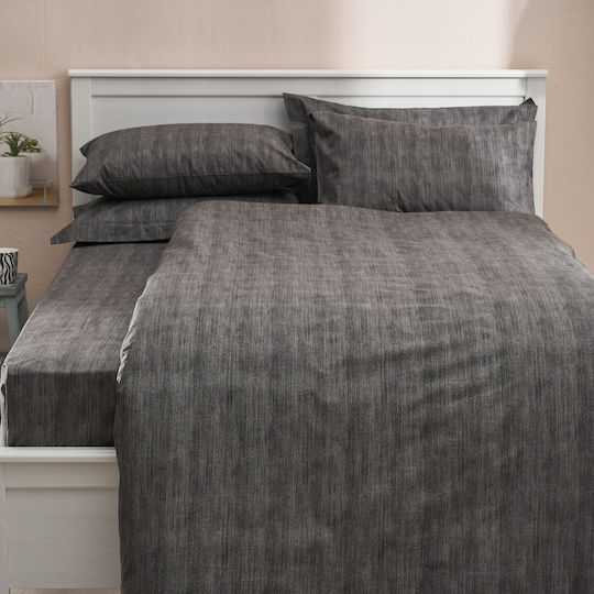 Charalambidis Textiles Κουβερλί Μονό από Βαμβάκι & Πολυεστέρα Μαύρο 160x230cm
