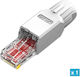 Ez-rj456autw Cat.6a Rj45 ungeschirmter Stecker Weiß