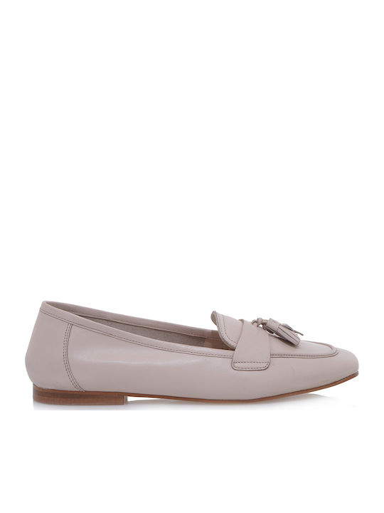 Δερμάτινα Γυναικεία Loafers σε Ροζ Χρώμα