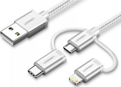 Ugreen USB към Lightning / Type-C / micro USB Кабел 1.5м 50203 Ugreen USB към Lightning / Type-C / micro USB Кабел 1.5м 50203