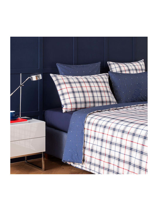Tommy Hilfiger Bettbezug Baumwolle King Size 260x240 Coastal Plaid Blue/beige