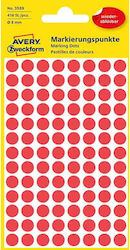 Avery Small Adhesive Labels in Red Color
