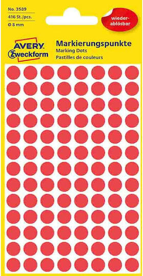 Avery Small Adhesive Labels in Red Color
