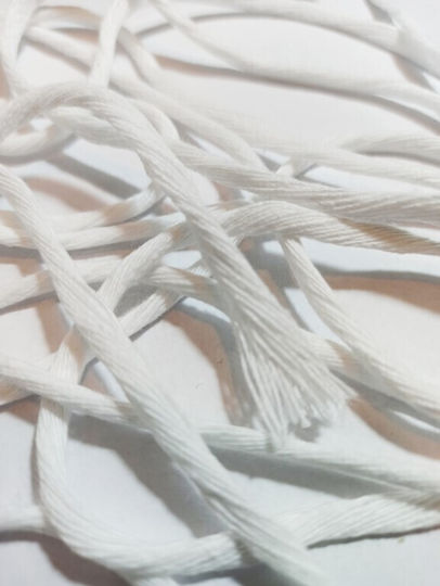 Schnürsenkel Baumwoll Weiß 3mm x 60m