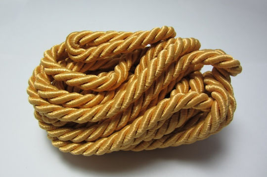 Șiret Poliester Galben 8mm x 5m