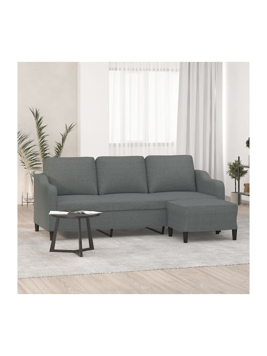 Dreisitzer Sofa Grau 198x77x80cm