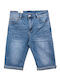 Damen Bermuda Jean Blau