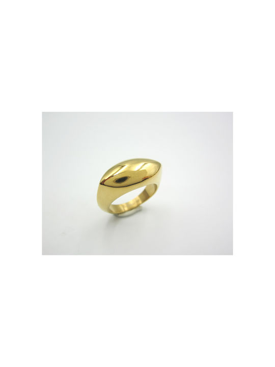 Steel Gold Eye Bobe Ring