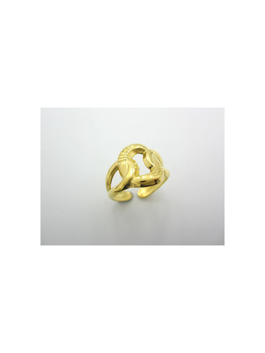 Steel Ring Gold Open Design