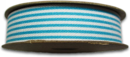 Panglică Cu dungi Light Blue 9.5metri cu lățime 15mm