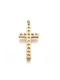 Steel Gold Cross 22x11mm 1pc