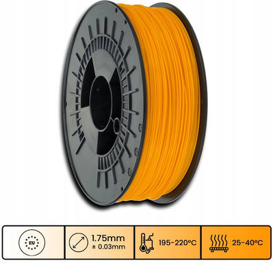 3d Power PLA 3D Printer Filament 1.75mm Πορτοκαλί 1kg
