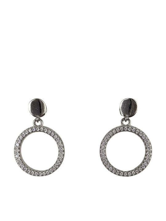 Earrings Silver 925 Circle Minizirconia