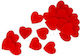 Red Sugar Paste Hearts 20pcs Size 3x3cm