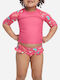 Firefly Sonny Kinder Badeanzug Rashguard Rosa
