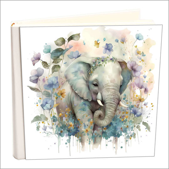 Albumul meu Iubire Elefant Album foto legat cu piele 24x24cm Cutie album 40 pagini