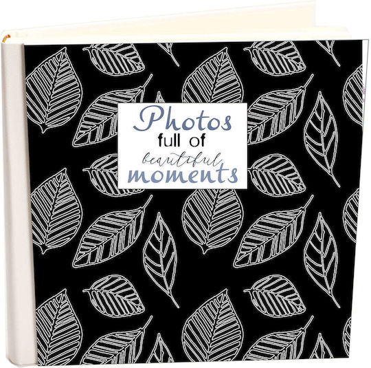Άλμπουμ My Album Leaves Black Άλμπουμ Ριζόχαρτο 24x24cm Κουτί Άλμπουμ 40 Σελίδες