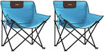 vidaXL Lounger-Armchair Beach Blue 59x54x67cm Set of 2pcs