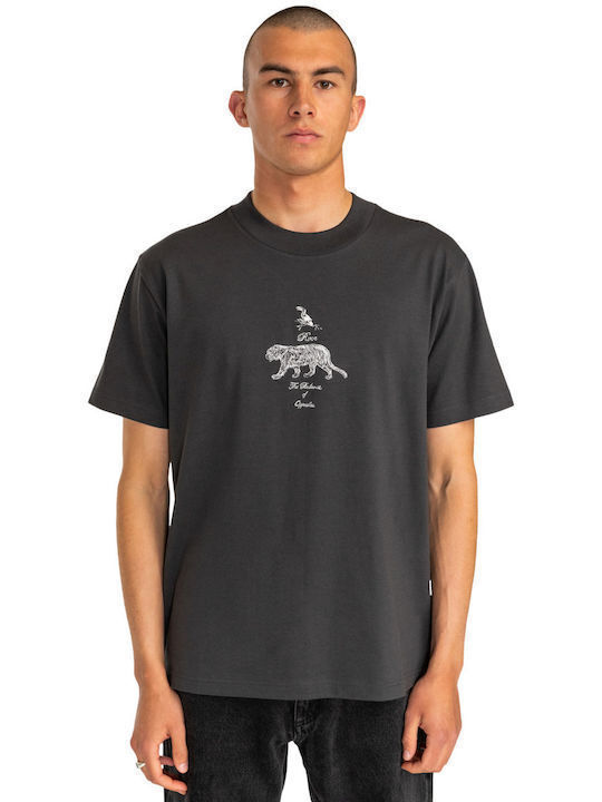 RVCA Tiger T-shirt Bărbătesc cu Mânecă Scurtă Negru