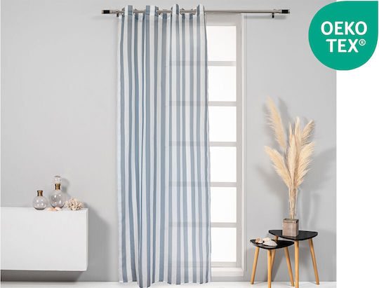 Easy Home Κουρτίνα με Τρουκς Timpa Εκρού 140x260εκ.
