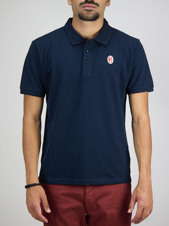 Conte Of Florence Herren Kurzarmshirt Polo Dark Blue