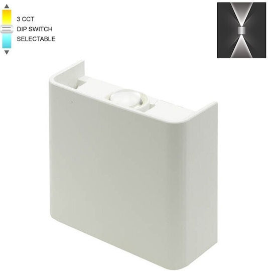 Vito Επιτοίχιο Εξωτερικό Φωτιστικό LED IP65 2W με Ρυθμιζόμενο Λευκό Φως 11x10εκ.